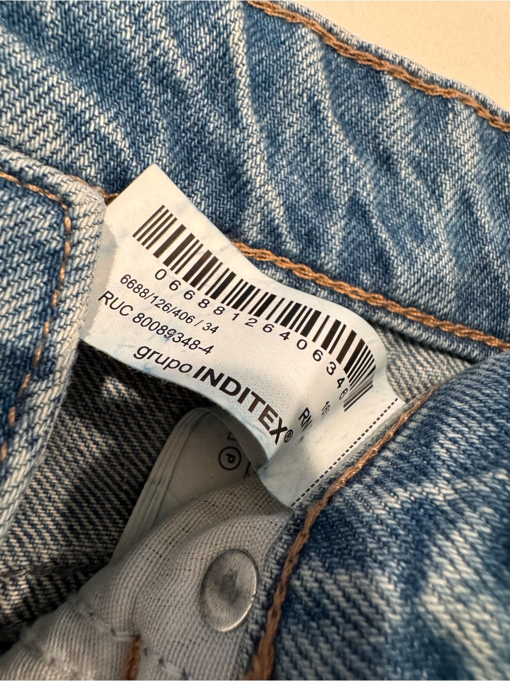 Zara Light Blue Wide Leg Jeans - Picture 4 of 8